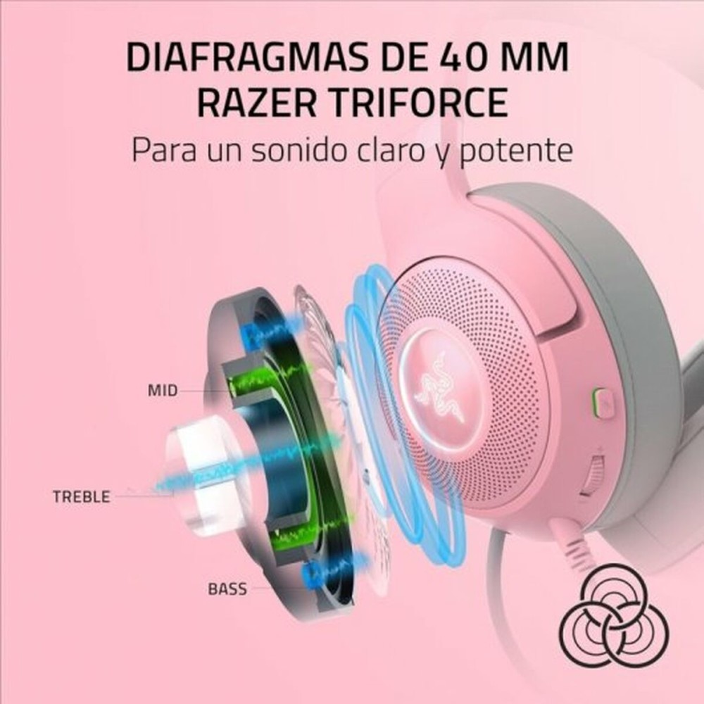 Casques avec Micro Gaming Razer Kraken X Lite Rose