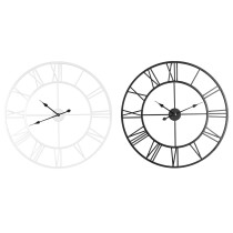 Horloge Murale Home ESPRIT Blanc Noir Métal 80 x 3 x 80 cm (2 Unités)