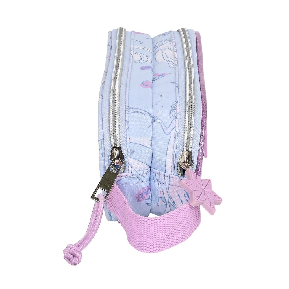 Zweifaches Mehrzweck-Etui Frozen Believe Lila 21 x 8 x 6 cm