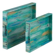 Plateau 45 x 33 x 4,5 cm Bleu DMF (2 Unités)