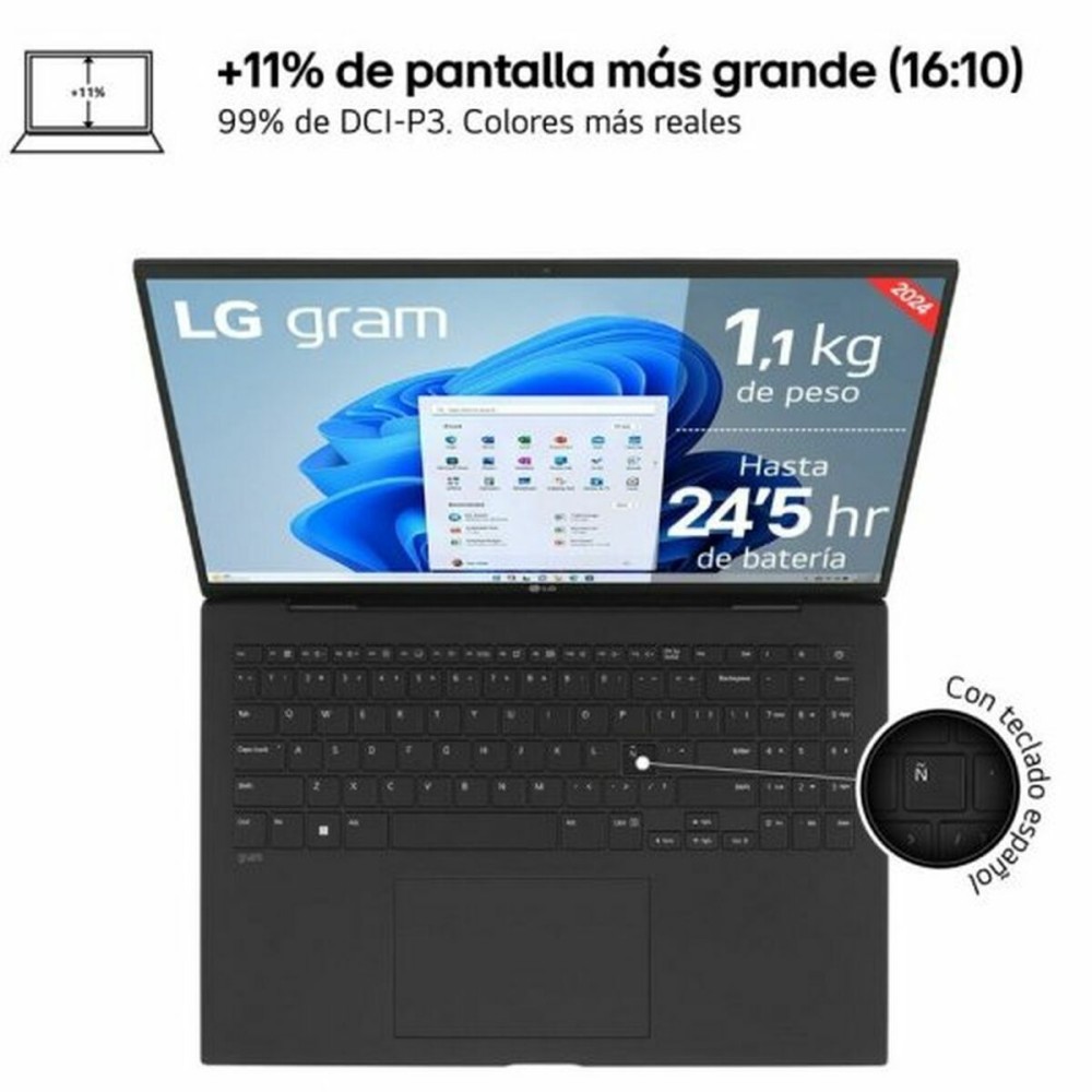 Laptop LG 16ZD90S-G.AX75B 16" Intel Evo Core Ultra 7 155H 16 GB RAM 512 GB SSD Qwerty Spanisch