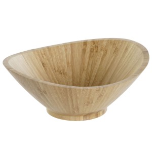 Bowl DKD Home Decor Natural Bamboo 24,6 x 22,5 x 9,5 cm