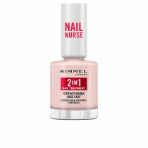 Grundierungsgel für Nägel Rimmel London Nail Nurse In 12 ml 2-in-1 Stärkende Behandlung