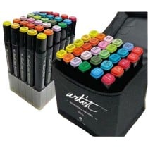 Set of Felt Tip Pens Alex Bog Luxury Canvas Gama Artist 30 Pieces Multicolour