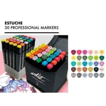 Ensemble de Marqueurs Alex Bog Luxury Canvas Gama Artist 30 Pièces Multicouleur