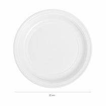 Set of reusable plates Maxi Products White Plastic 100 Pieces