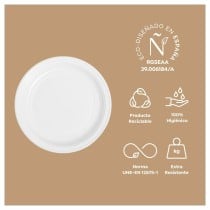 Set of reusable plates Maxi Products White Plastic 100 Pieces