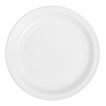 Lot d'assiettes réutilisables Maxi Products Blanc Plastique 100 Pièces