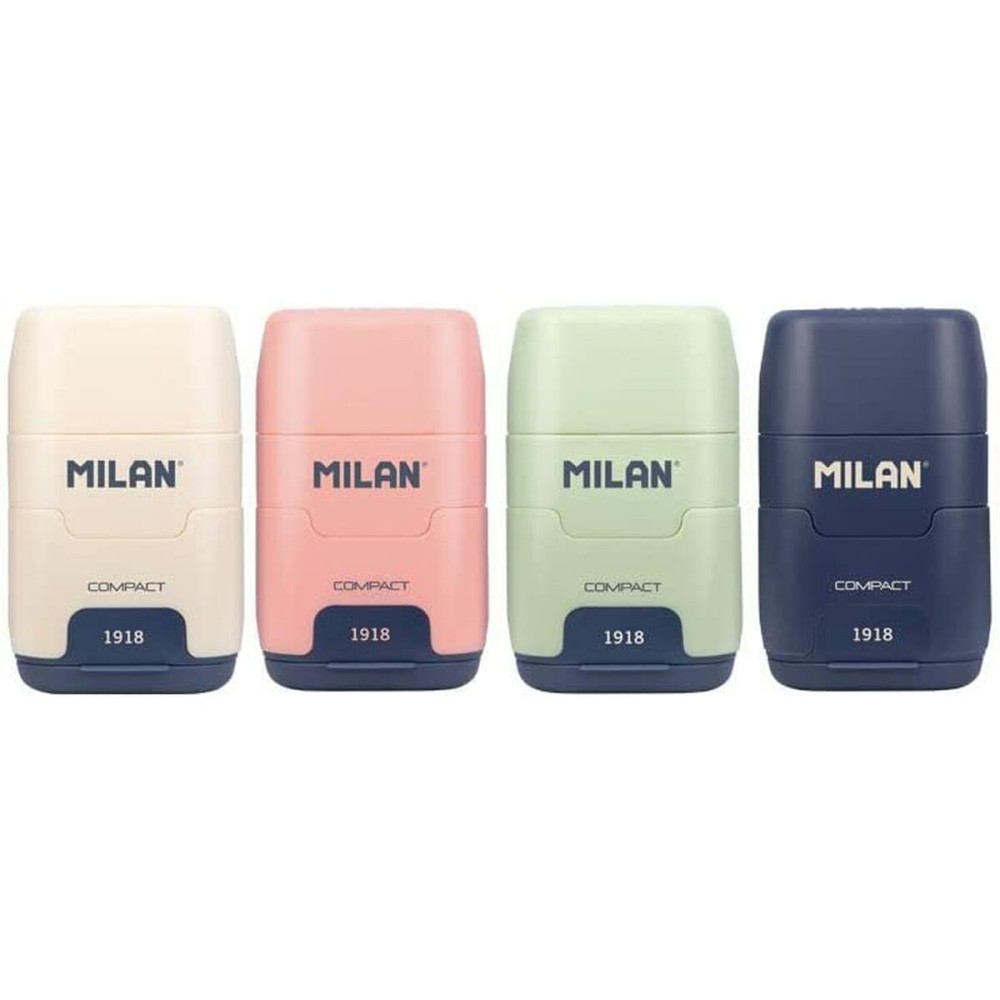 Eraser and Pencil Sharpener Set Milan 1918 Multicolour