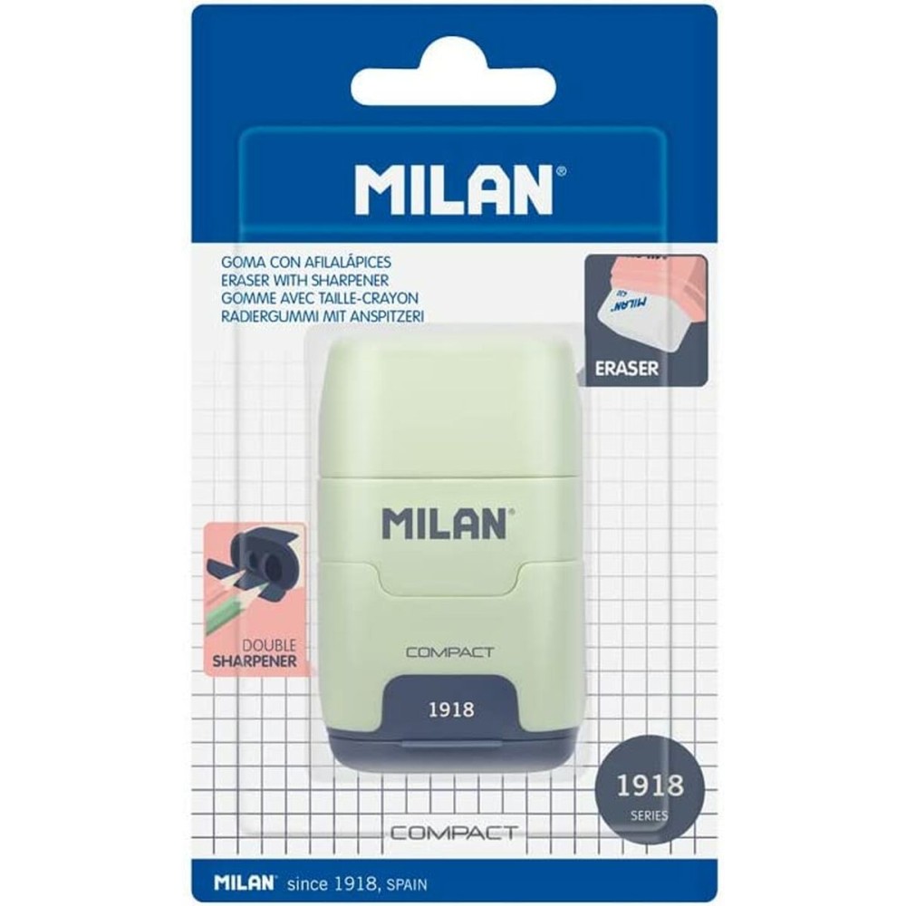 Eraser and Pencil Sharpener Set Milan 1918 Multicolour