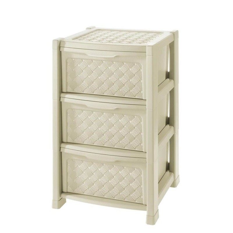 Chest of drawers Tontarelli Arianna 3 drawers White 38 x 38 x 60 cm