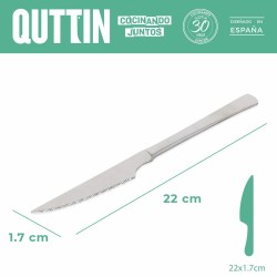 Meat Knife Set Madrid Quttin Madrid (21 cm) 21 x 2 cm 2 Pieces (2 Units)