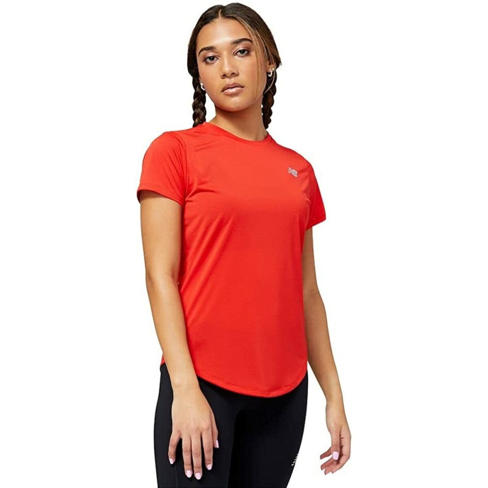 Damen Kurzarm-T-Shirt New Balance Accelerate Rot