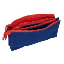 Trousse Fourre-Tout Triple Atlético Madrid Bleu Rouge 22 x 12 x 3 cm