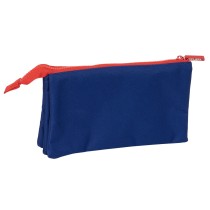 Dreifaches Mehrzweck-Etui Atlético Madrid Blau Rot 22 x 12 x 3 cm