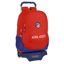 School Rucksack with Wheels Atlético Madrid Red Navy Blue 16 L