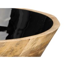 Bowl GiftDecor MALI-701 B Black Enamel Mango wood 24,3 x 10,5 x 24,3 cm (6 Units)