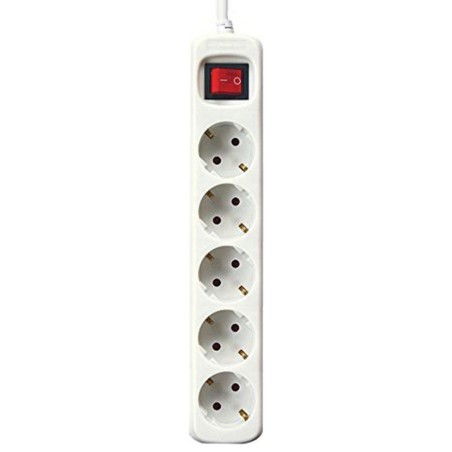 Power Socket - 5 sockets with Switch Silver Electronics