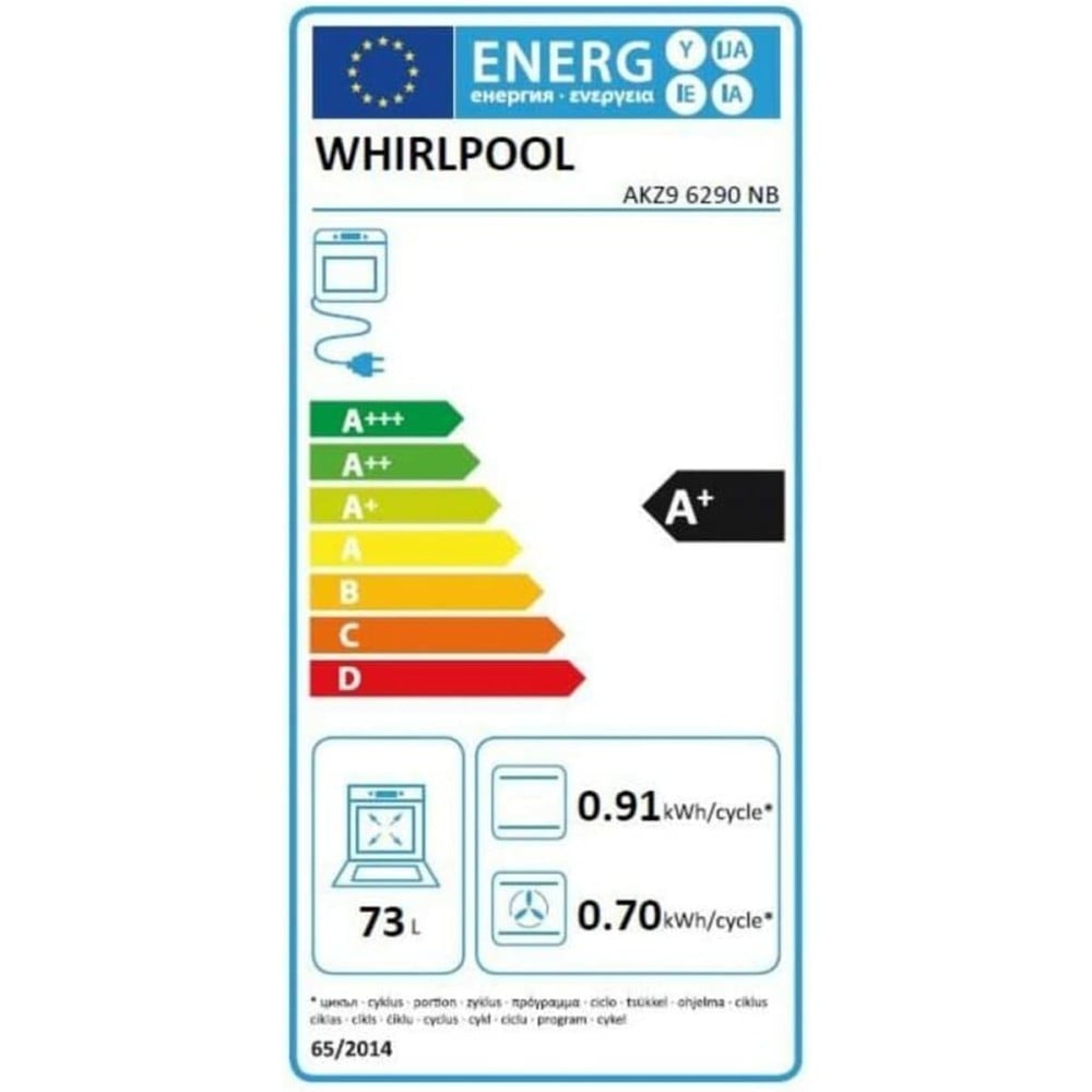 Mutlifunktionsherd Whirlpool Corporation AKZ9 6290 NB 73 L (60 cm)