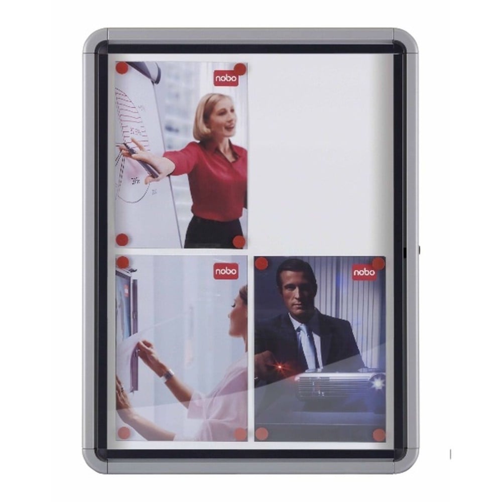 Bulletin board Nobo White Aluminium Crystal 69,2 x 97,2 x 4,5 cm