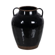 Vase Schwarz Eisen 23 x 23 x 28,5 cm