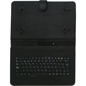 Tablet Tasche Talius CV-3006 Schwarz Qwerty Spanisch