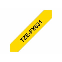 Laminated Tape for Labelling Machines Brother TZEFX631 Yellow 12 mm