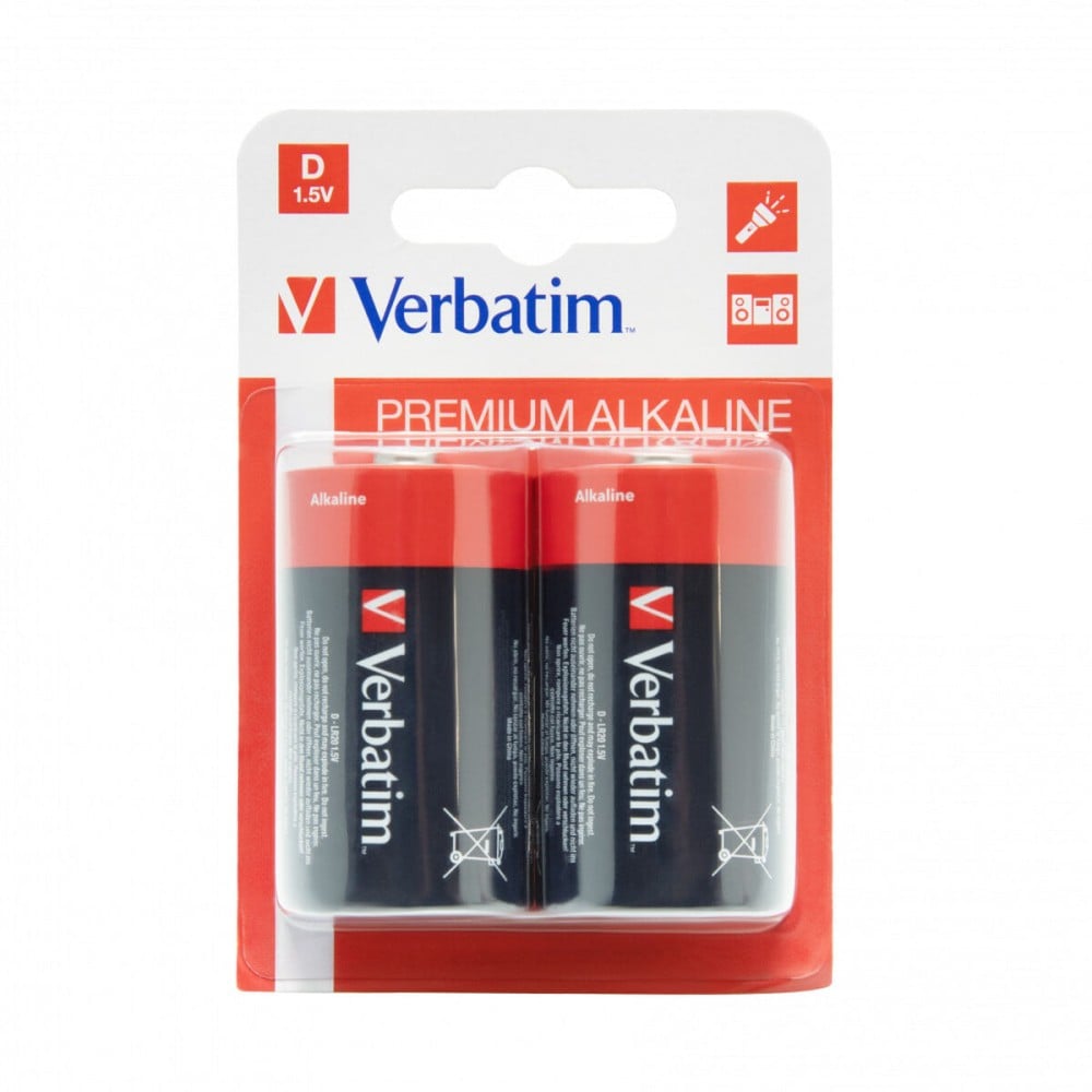 Batteries Verbatim Pilas alcalinas D 1,5 V