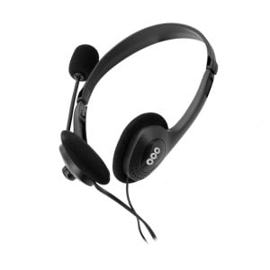 Headphones with Microphone OQO AU001-U Black Multicolour