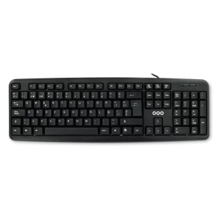 Tastatur OQO T001-U Schwarz Bunt Qwerty Spanisch