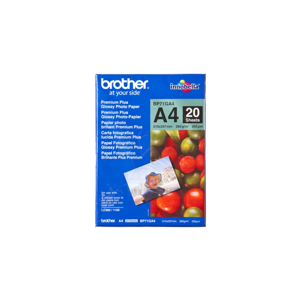 Glänzendes Photopapier Brother BP71GA4 A4 20 Blatt