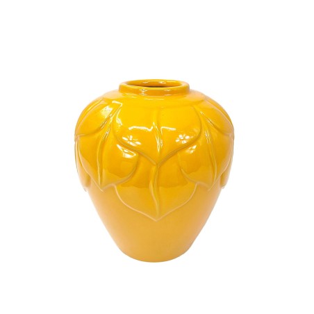 Blumenvase Romimex Senf aus Keramik 18 x 20 x 18 cm