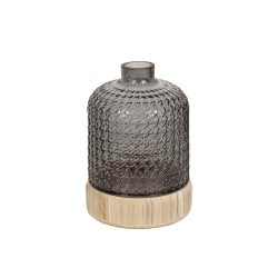 Vase Romimex Gris Bois verre 15 x 21 x 15 cm