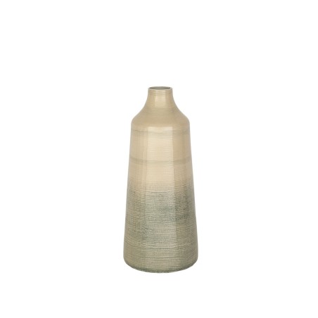 Blumenvase Romimex Beige Grau Glas 14 x 35 x 14 cm