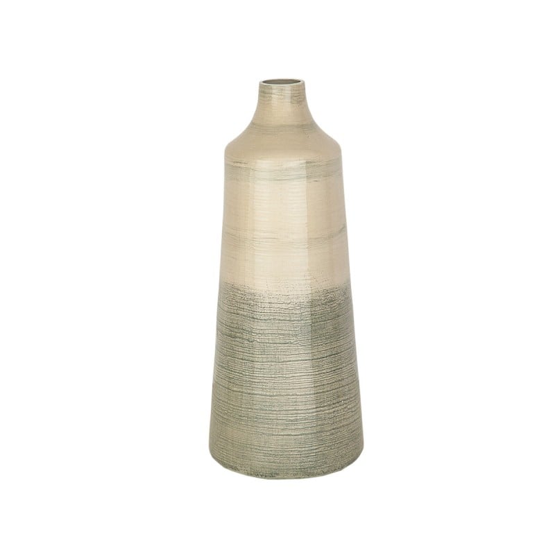 Blumenvase Romimex Beige Grau Glas 17 x 42 x 17 cm