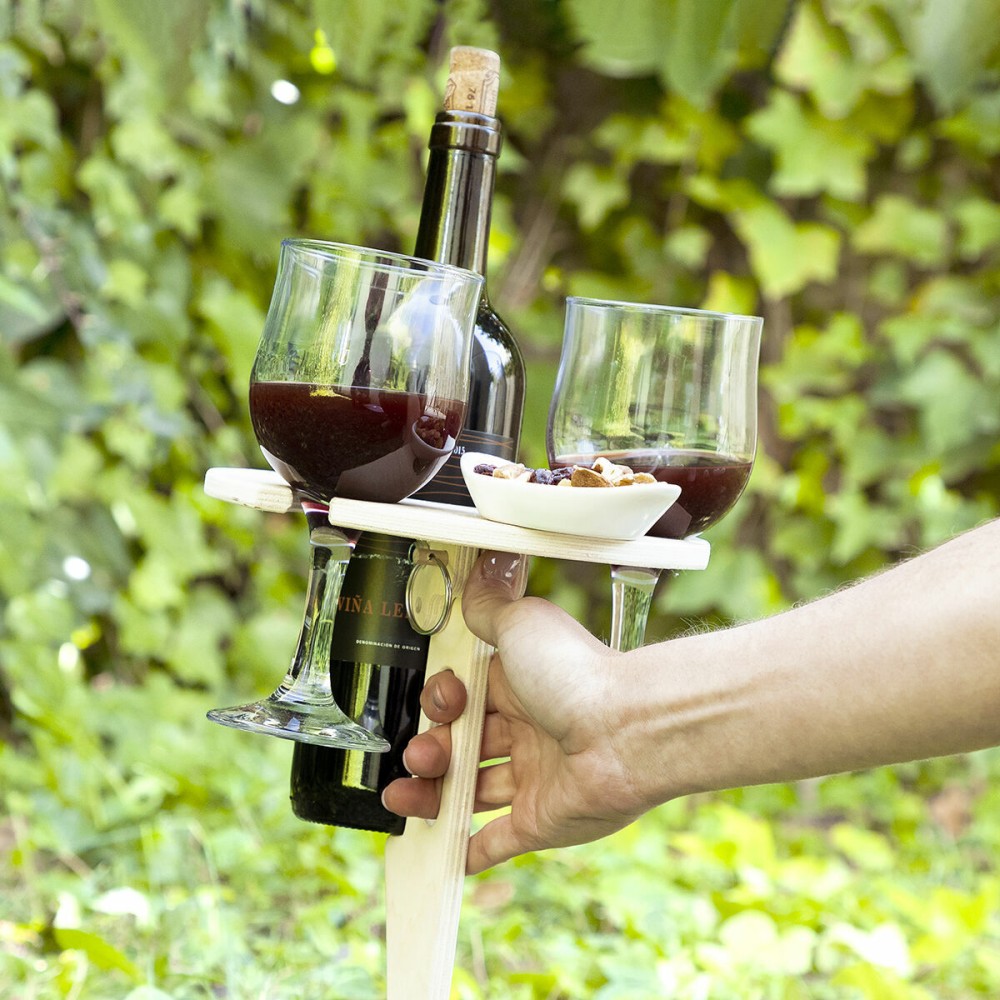 Table à Vin Pliante et Portable pour l'Extérieur Winnek InnovaGoods WINNEK Bois (Reconditionné A)