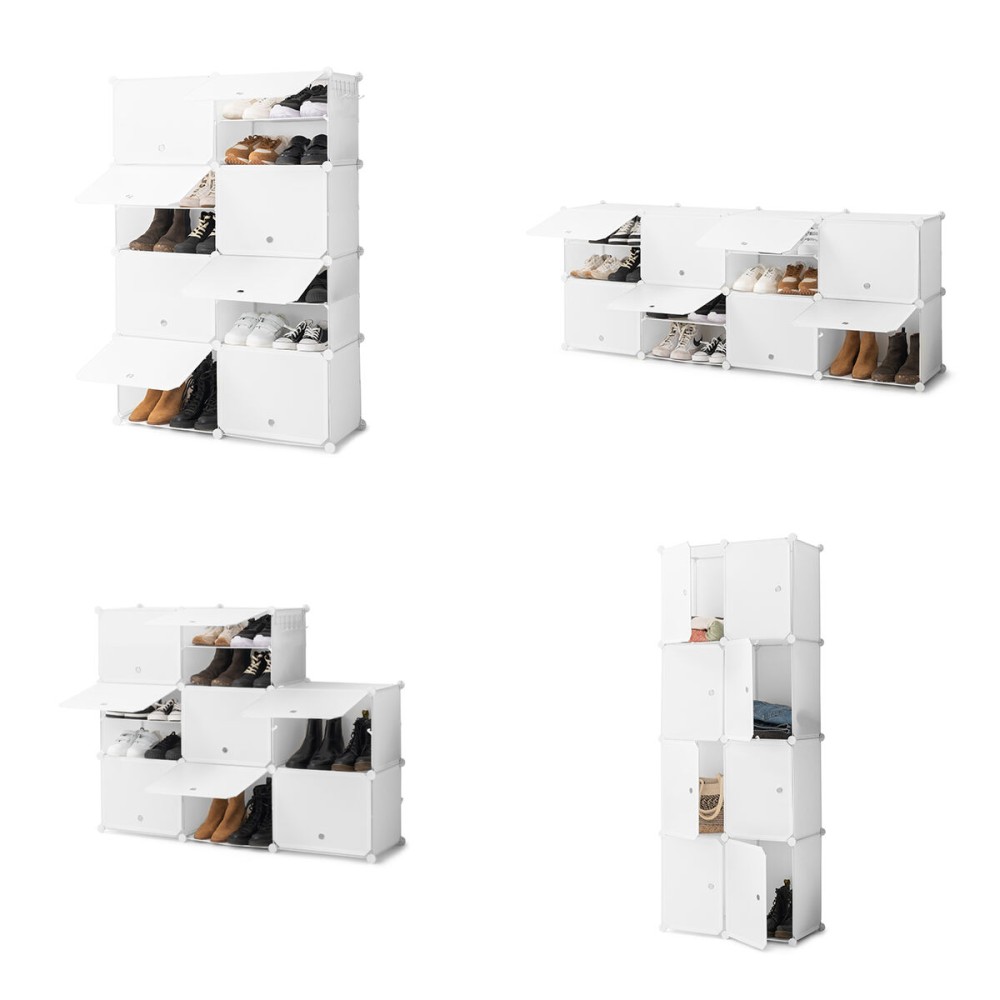 Portable Modular Shoe Cabinet InnovaGoods White