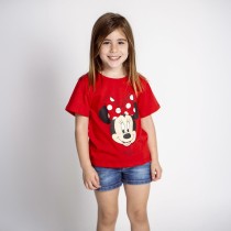 Child's Short Sleeve T-Shirt Minnie Mouse Red