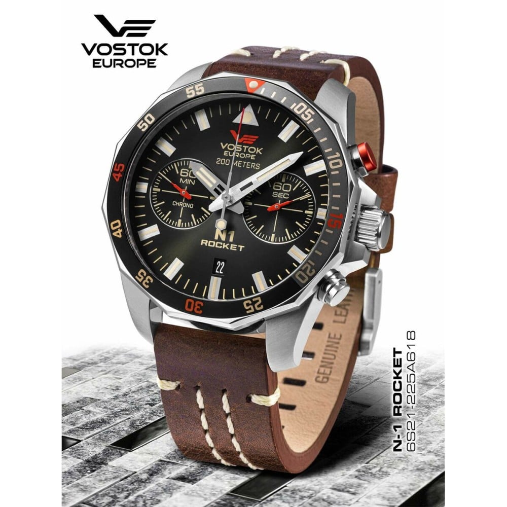 Herrenuhr Vostok 6S21-225A618 Schwarz