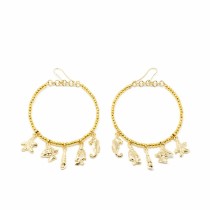 Boucles d´oreilles Femme Shabama Formentor Laiton En or 6 cm