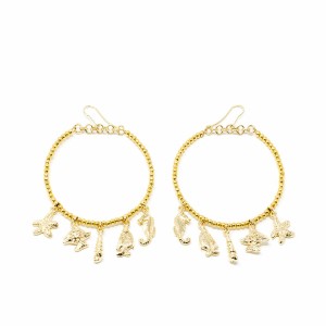 Boucles d´oreilles Femme Shabama Formentor Laiton En or 6 cm