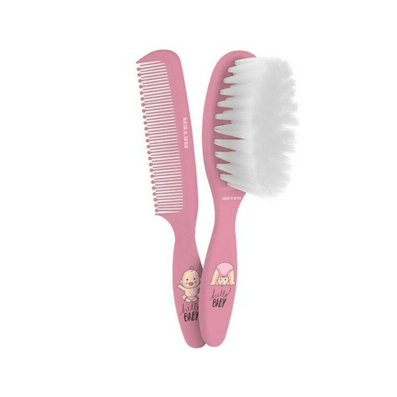 Kit de Coiffeur pour Enfant Beter Peine Bebe Rosa 2 Pièces (2 Unités)