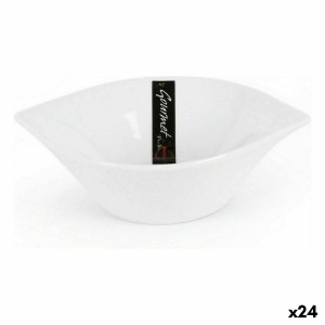 Bol pour Apéritifs Pica-pica gourmet Blanc 15 x 11,5 x 4,2 cm (24 Unités)