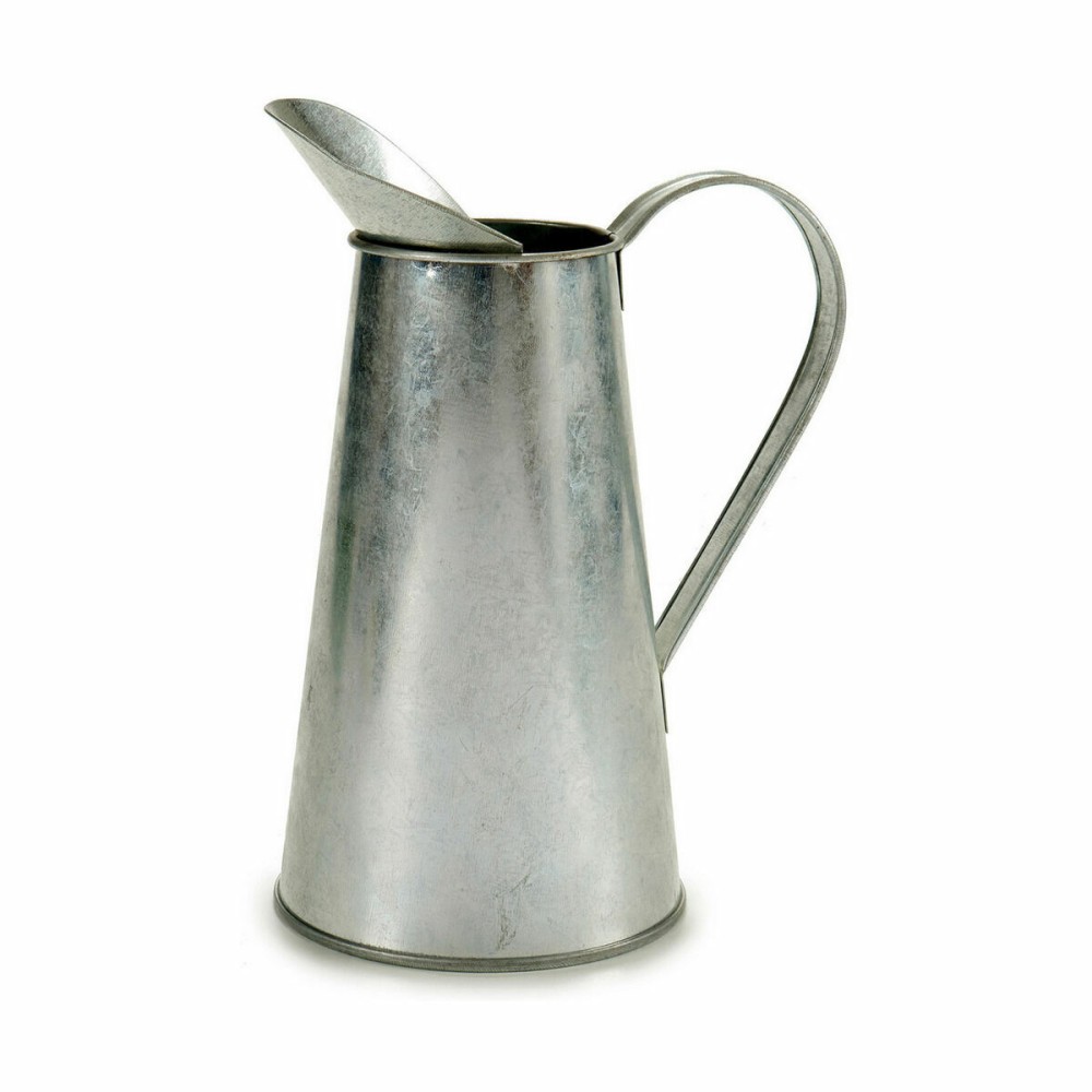 Pot Ibergarden J60700-B Argenté Zinc Modèle Pot à lait 17 x 21,5 x 11,3 cm (24 Unités)