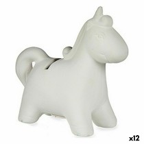 Sparschwein zum Anmalen Pincello 87766 aus Keramik Einhorn 6,4 x 13 x 14 cm (12 Stück)