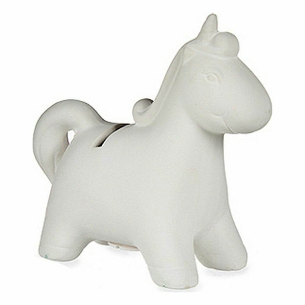 Sparschwein zum Anmalen Pincello 87766 aus Keramik Einhorn 6,4 x 13 x 14 cm (12 Stück)