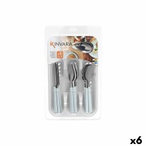 Besteck-Set Kinvara KT166096-1C Weiß Silberfarben Edelstahl Kunststoff (6 Stück)