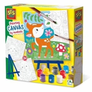 Drawing Set SES Creative Painting by number on canvas (3 Pieces)