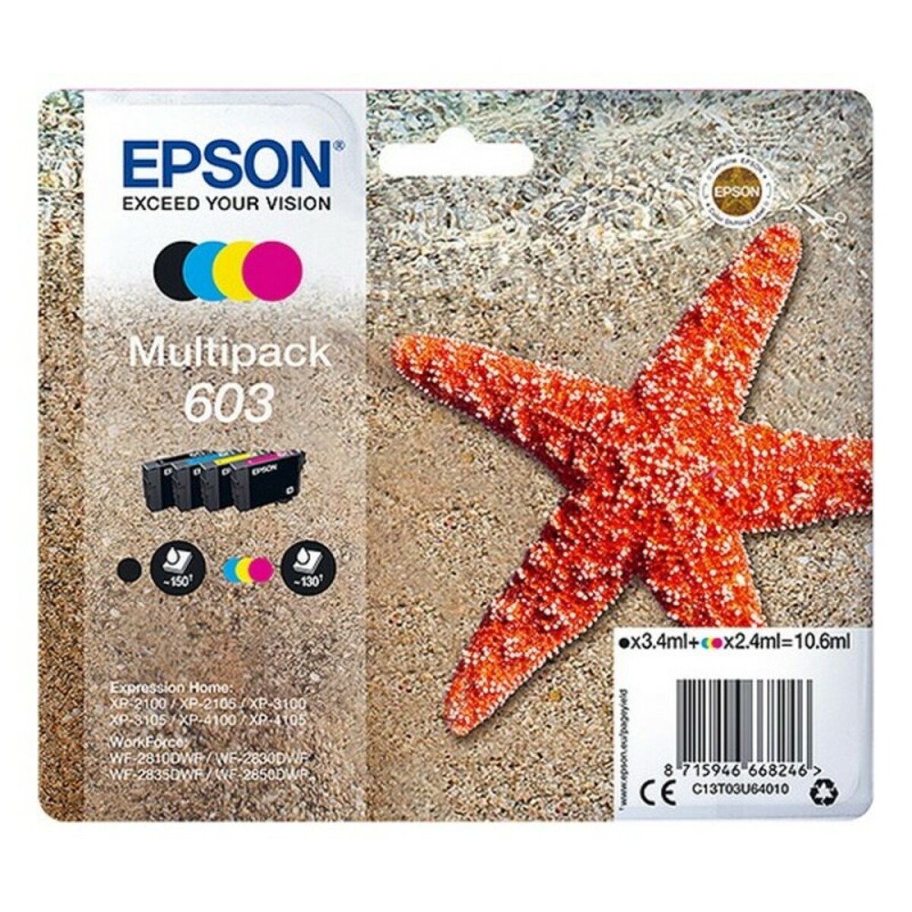 Compatible Ink Cartridge Epson 603 Multipack Yellow Black Cyan Magenta