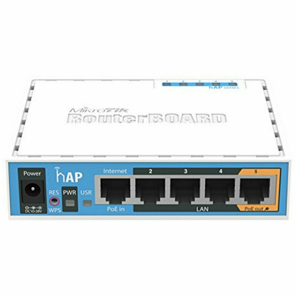 Point d'Accès Mikrotik hAP AP hAP 802.11b/g/n 2x2 5xLAN Blanc